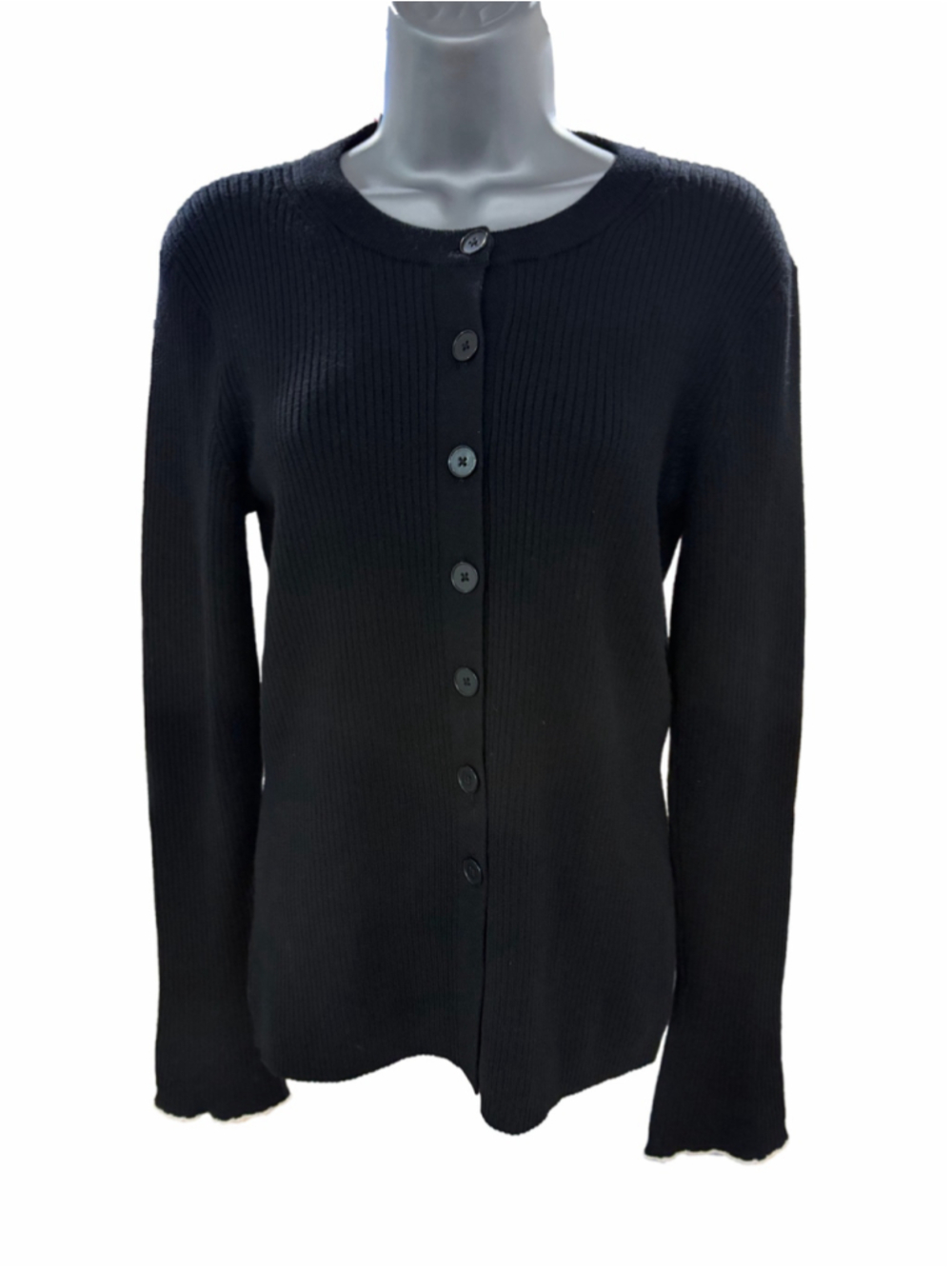 NWOT Madewell Whipstitched Longline Cardigan in Merino Blend black size medium - Picture 2 of 10